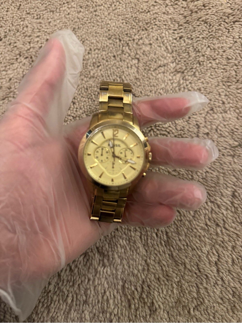 Fossil Men's Gold-Tone Chronograph Bracelet Watch